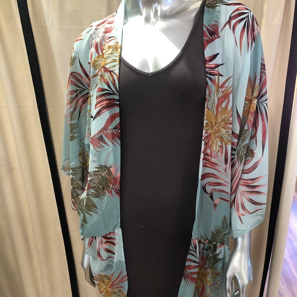 NWT Sheer Floral Kimono